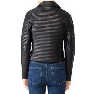 Samantha Sipos Ribbed Leather Jacket